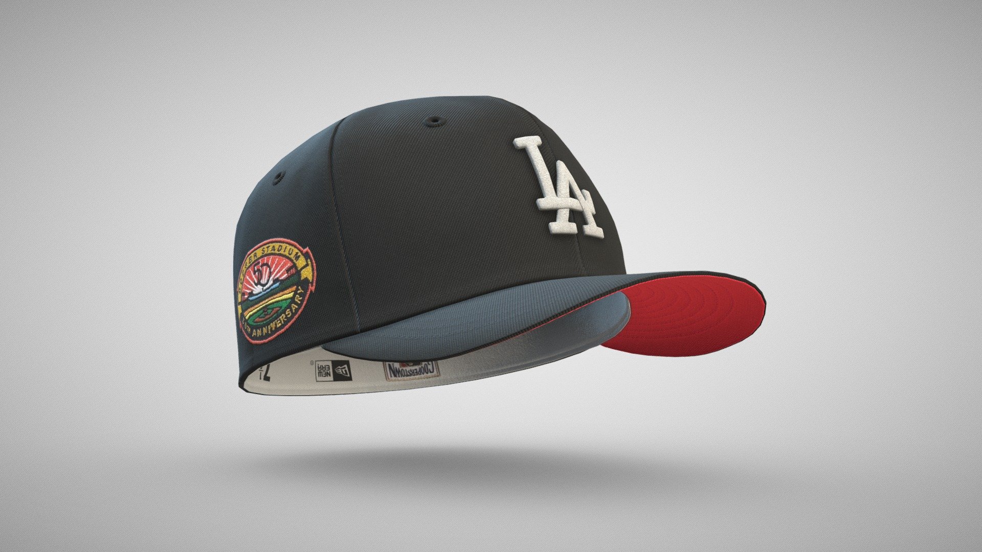 LA DODGERS ANNIVERSARY CAP - LA DODGERS ANNIVERSARY CAP - Buy Royalty Free 3D model by Mikhail Kadilnikov (@MikhailKadilnikov) 3d model