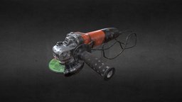 Angle Grinder grinder, props, tool, handtool, powertool, real-time, angle, digital3d, modeling, game, 3d, 3dsmax, art, pbr, hardsurface, digital