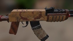 Ak-skorpio artwork, rust, rusted, ak, steam-workshop, steamworkshop-rust, substancepainter, substance, steamworkshop, ak47