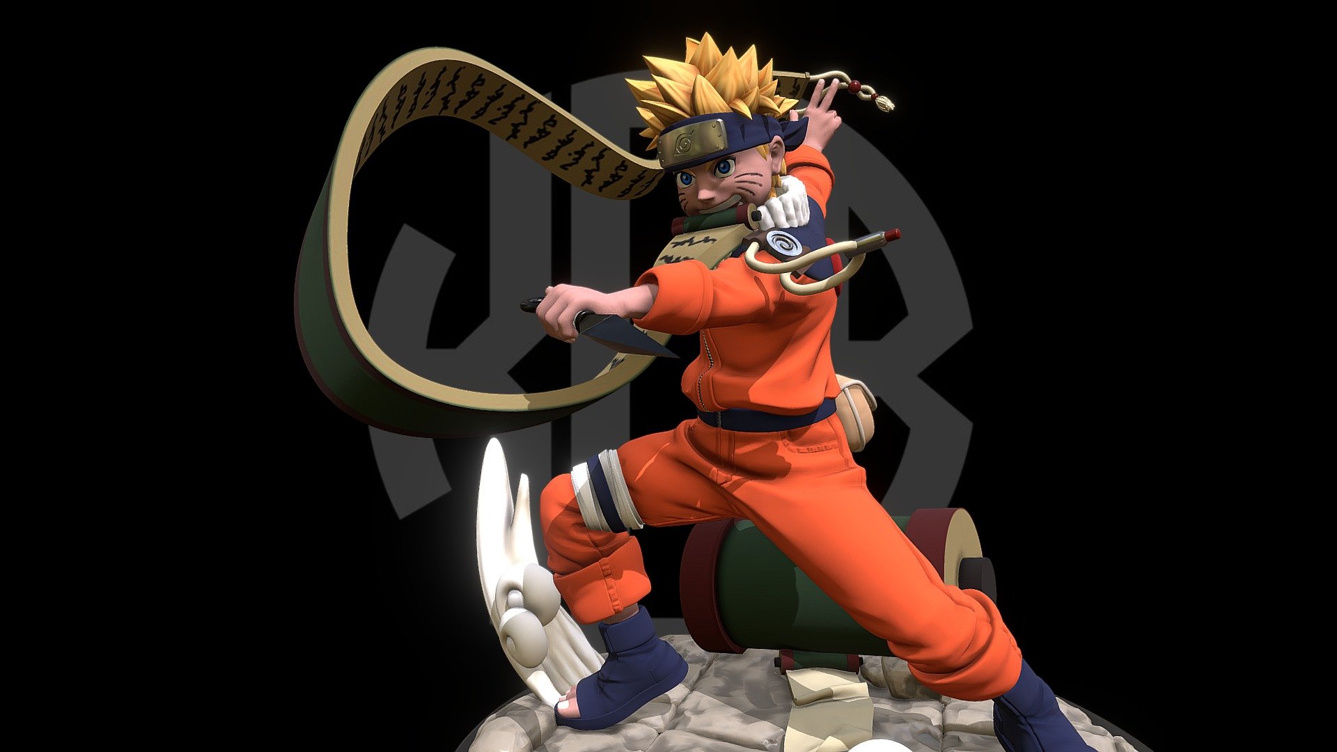 Figure modeled by:

Kevin Cayuela Borg: 
https://www.artstation.com/kevincayuelaborg

I made this Figrue for a online course at Libel Studios. https://libelstudios.com/app/cursoszbrush/ - Naruto Figure - 3D model by Kevin Cayuela Borg (@KevinCayuelaBorg) 3d model