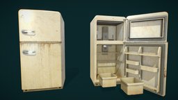 Retro Fridge ice, electronics, kitchen, refrigerator, fridge, freeze, freez, rasty