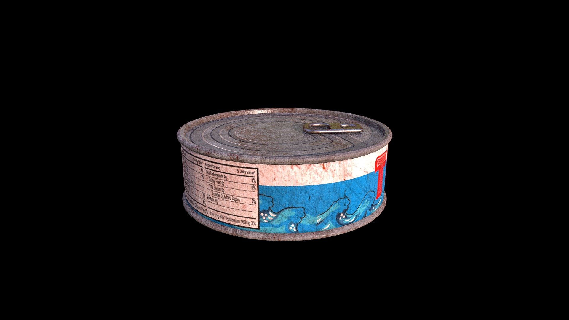 Simple tuna can 3d model