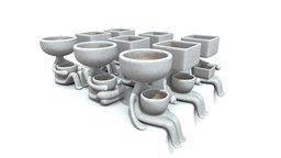 3D printable Planters plant, cute, print, clay, printable, planter, bighead