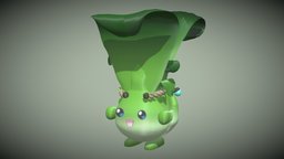 PakChoi Character green, cute, garden, plushie, choi, cabbage, pakchoi, pak, creature, magic