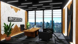 CEO / BOSS Office office, room, modern, baking, b3d, desk, vr, ar, interior-design, design3d, architecture, design, interior