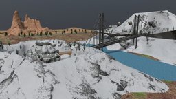 Environement of Game forest, land, desert, snow, maya-2016, unity, unity3d, lowpoly, highpoly
