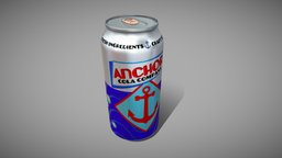 Soda Can drink, food, pop, level, anchor, dinner, can, aluminum, fluid, cola, coke, beverage, beer, snack, soda, drinks, metal, lunch, treat, rootbeer, pepsi, asset, model, home