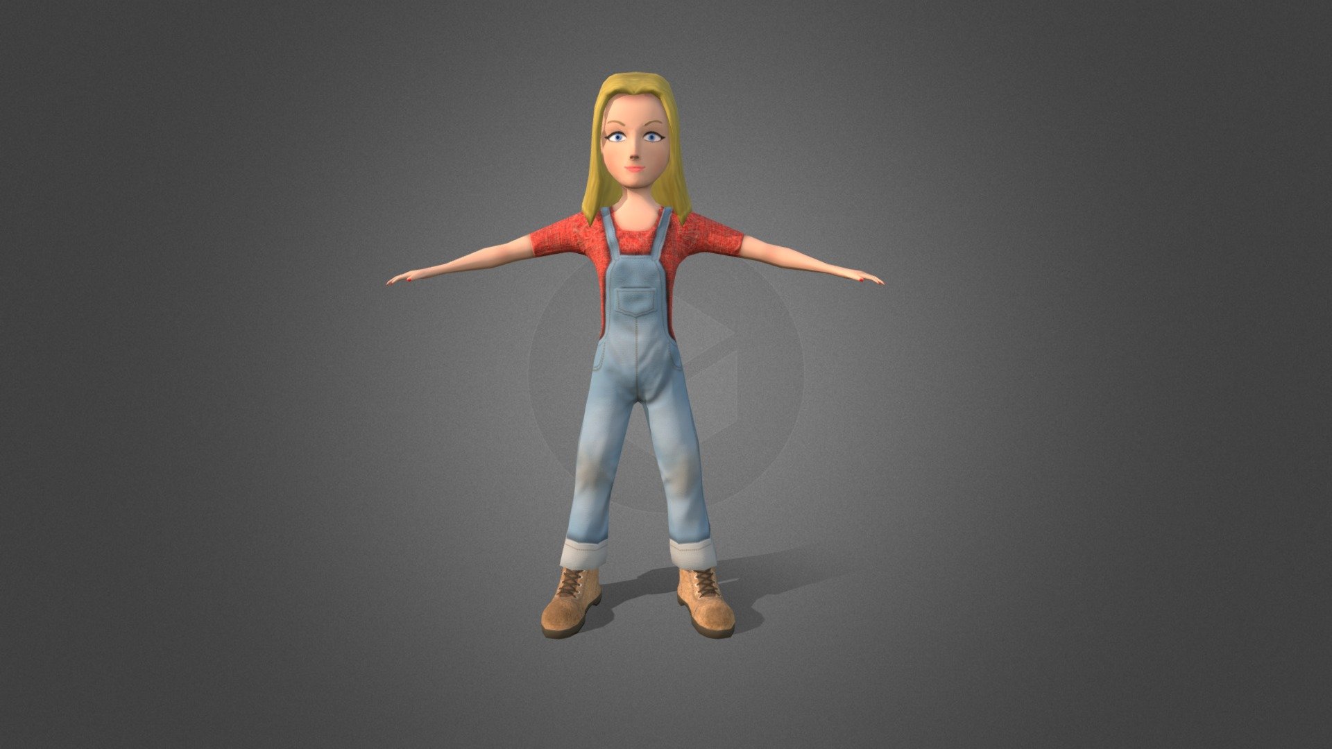 This is a low poly model (about 1.6k vertices), without rigging. Painted in Substance Painter with good detailing for low poly model 3d model