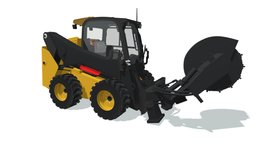 Skid Steer Stump Grinder Cutter trees, tree, bulldozer, grip, forest, garden, agri, timber, loader, grinder, tool, machine, stump, cutter, crane, loading, skid, logger, forestry, haul, steer, wood