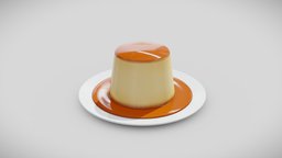 Pudding food, videogames, cherry, restaurant, prop, optmization, cream, item, dish, vr, sugar, candy, chocolate, milk, snack, realistic, sweet, cotta, dessert, vanilla, custard, pudding, caramel, syrup, panna, flan, gamr, render, cartoon, pbr, lowpoly