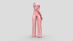 Jumpsuit with Frills suit, style, fashion, women, girls, top, dress, jump, tank, womens, lace, strings, jumpsuit, frills, wavy, fem, womenswear, girl, female, free, stylized, jumpsuits