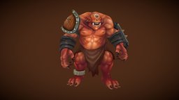 Stylized Fantasy Cyclops eye, rpg, cyclops, mmo, rts, fbx, moba, orge, character, creature, stylized, fantasy, magic