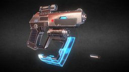 Scifi Eagle Gun eagle, handgun, fps, guard, pbrtexture, fpsgame, pbr-texturing, pbr-game-ready, handpainted, game, art, scifi, military, sci-fi, gun
