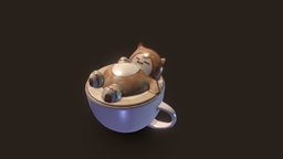 Snorlax Latte drink, food, pokemon, coffee, breakfast, snorlax, latte, cup