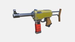 GUN rifle, assault, b3d, development, gamedev, artist, fortnite, substance, painter, weapon, modeling, texturing, cartoon, game, 3d, blender, art, model, military, stylized, gun, concept