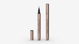 Fenty Beauty Flyliner Longwear face, eye, product, style, pencil, luxury, fashion, beauty, makeup, woman, facial, mascara, cosmetic, closeup, eyelash, eyeliner, 3d, pbr, black