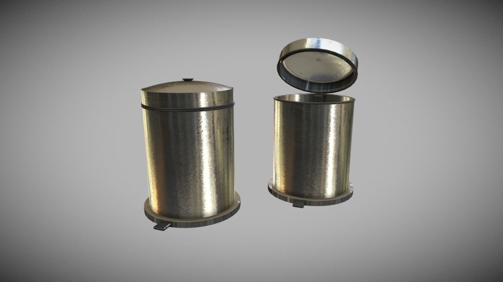 Kitchen Dustbin - Download Free 3D model by Francesco Coldesina (@topfrank2013) 3d model