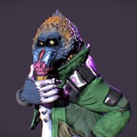 Julius monkey, planet, humanoid, fighter, sci, fi