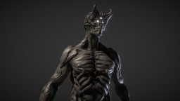 Into the Abyss devil, hell, doom, statue, lovecraft, abyss, lovecraft-creature-monster-horror, monster, dark