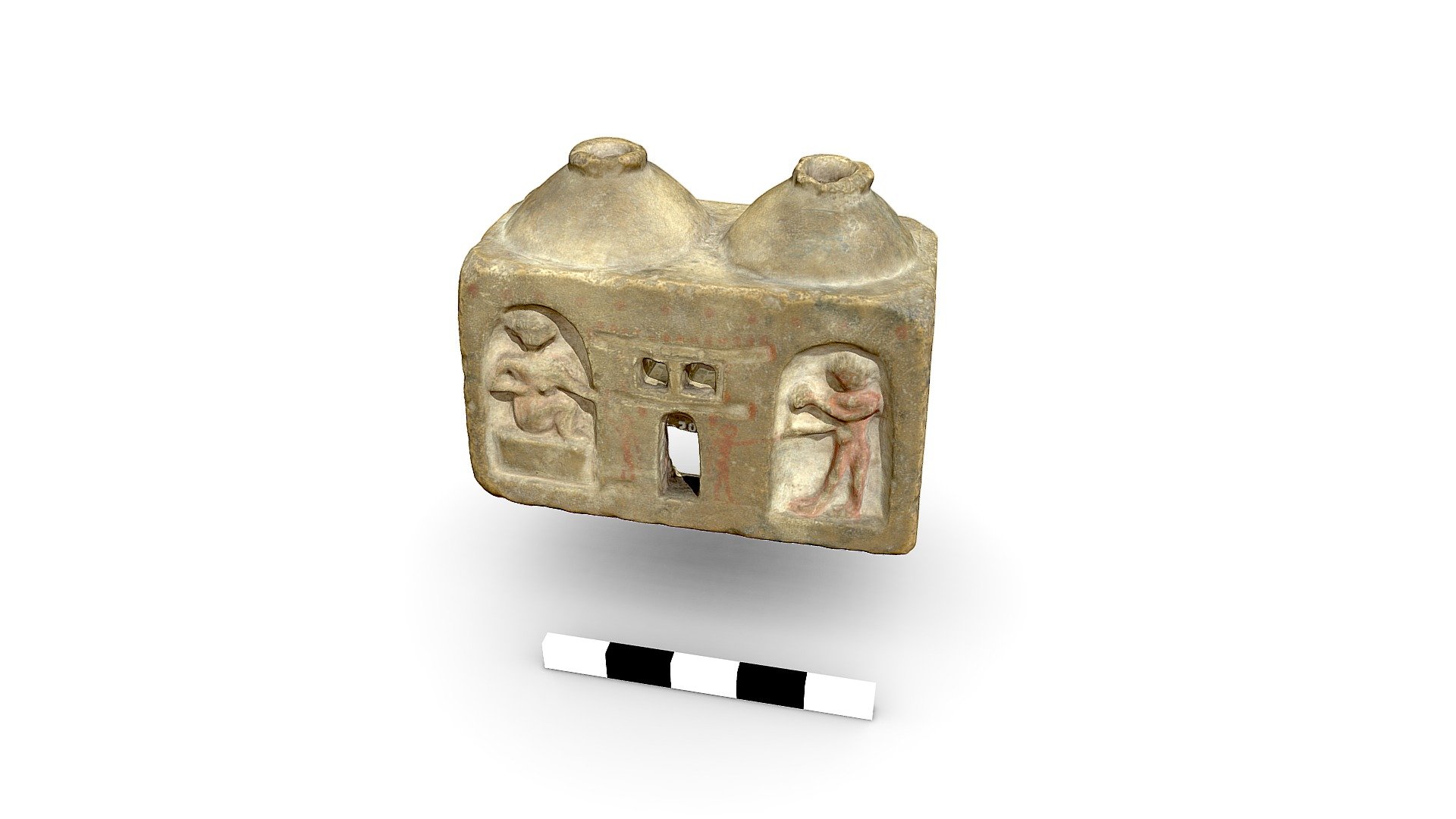 Modell eines Kornspeichers mit Relieffiguren in Nischen

Skulptur / Plastik

KunstModell-Projekt 3D-Scan 

Ptolemäerzeit (332-30 v. Chr.)  

Inv.-Nr. 1935.200.678

Originalobjekt verwahrt im Museum August Kestner Hannover

SCAN VON: Formwerk3D im Auftrag des Museum August Kestner Hannover - KunstModell Projekt - Kornspeicher Modell - 3D model by Formwerk3D 3d model