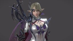 Dark Elf elf, charactermodel, femalecharacter, elf-woman, character, modeling, female, fantasy