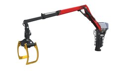 Crane 3D Model trees, tree, bulldozer, truck, dump, excavator, machinery, log, motor, loader, equipment, machine, crane, backhoe, forestry, grader, asphalt, logging, wood, construction