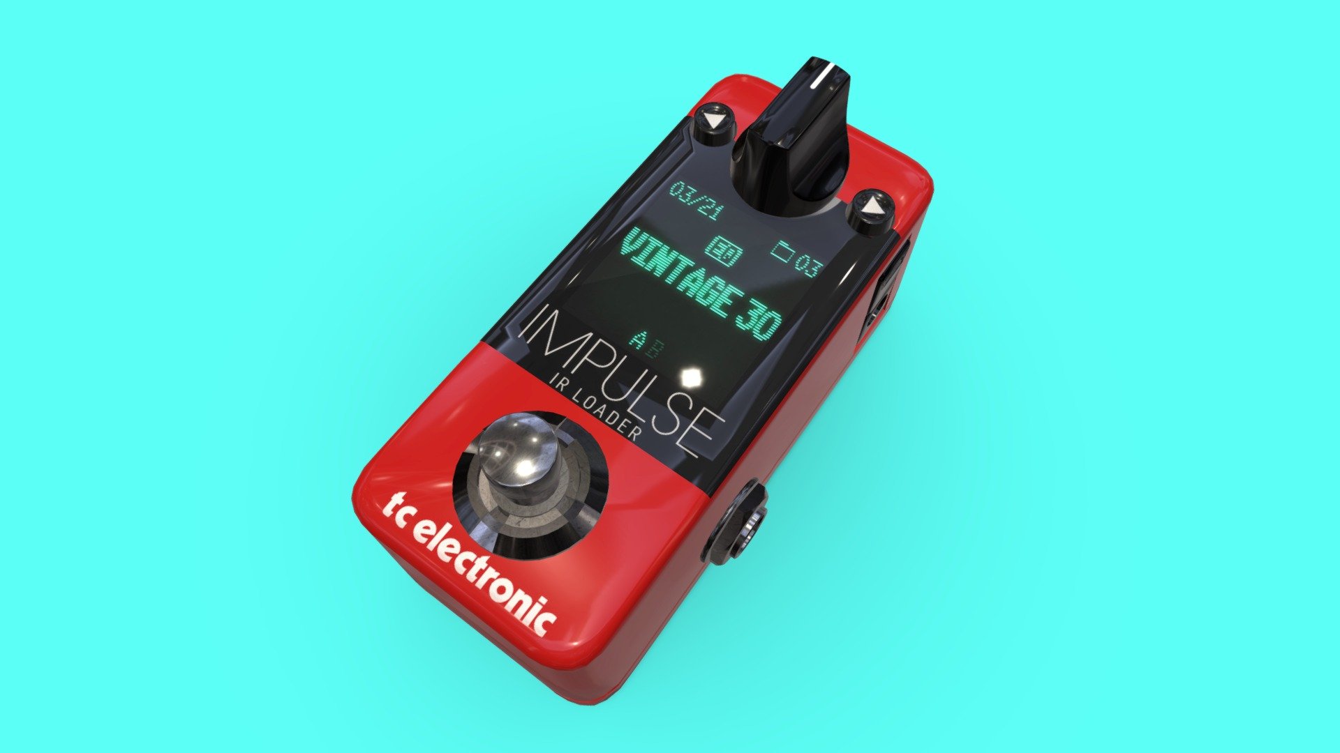 IMPULSE IR guitar pedal by TCelectronics - IMPULSE IR - Buy Royalty Free 3D model by Davide Specchi (@Davide.Specchi) 3d model