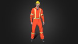 Man body, hair, suit, tshirt, shirt, mining, jacket, clothes, pants, miner, headphones, shoes, boots, worker, working, head, uniform, mask, outfit, overall, jumpsuit, character, 3d, helmet, model, man, female, male, modular, clothing, coverall