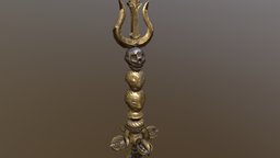 Tibet Religious props staff, religion, relic, trident, cultural-relics