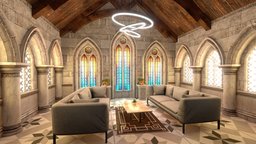 Converted Church modern, baking, vr, ar, interior-design, church-architecture, lightbaking, architecture, lighting, art, design, interior, church