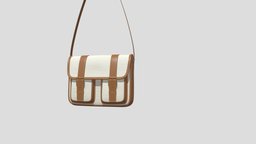 Canvas and Leather Messenger Bag leather, messenger, bag, canvas, stitching, stitches, messenger-bag