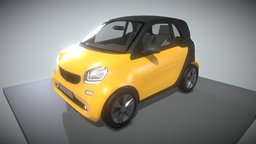 Fahrzeug typ smart, auto, mid-poly, fahrzeug, typ, vis-all-3d, 3dhaupt, 3d-symbol, fahrzeugmodule-2, smart-for-two, vehicle, blender3d, car, pkw-kleinstwagen