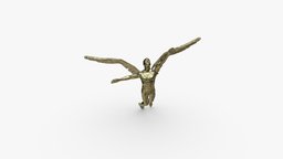 Angel Male Model modern, 3dprintable, gabriel, angel, solid, god, metal, printable, archangel, man, gold