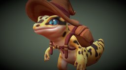 Gecko wizard, lizard, stylised, gecko, substance, handpainted, fantasy