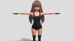 【Anime Character / alex94i60】Yukikaze (V2) japan, swimsuit, animegirl, animemodel, anime3d, japanese-style, darkskin, anime-character, vroid, unity, anime, japanese, noai, alex94i60