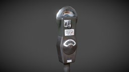 Parking Meter traffic, prop, parking, meter, parkingmeter, game-ready, ue4, substancepainter, unity, asset, blender