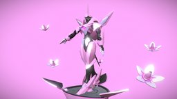 xvb-xd Farsia cute, pink, mecha, mobilesuit, gundam-character, gundam-age, substance, maya, sci-fi, stylized, gundam, anime, robot