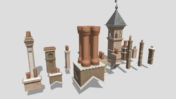 Chimneys fireplace, roof, fire, chimney, smoker, chimneys, house, building
