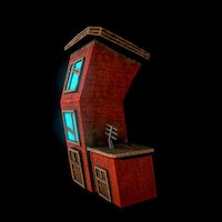 Cartoon Building cute, assets, textures, prop, amazing, handpainted, 3d, cool, cinema4d, building, 3dmodel