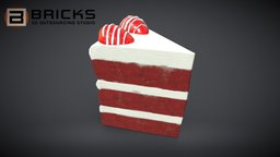 RedVelvetCakePiece gamereadyasset, 3dgameasset, bricks3dstudio, vietnam3dartoutsource, redvelvetcakepiece, redvelvetcakepiece3dmodel, redvelvetcakepiece3dasset, redvelvetcakepiecegameready, gamereadyredvelvetcakepiece