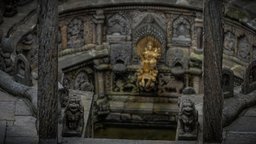 Tusha Hiti (Patan Durbar Square) square, fountain, heritage, replica, preservation, spout, patan, durbar, stone, newari