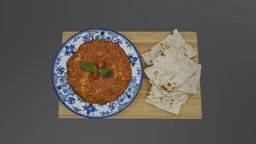 Mirzaghasemi (#1) food, egg, bread, tomato, persian, garlic, eggplant, smoked_eggplant