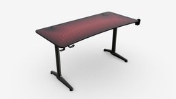 Gaming Computer Desk 60-Inch office, modern, computer, device, gaming, work, desk, desktop, display, business, table, 60, workspace, inch, workplace, 3d, pbr, design, interior