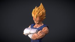 Majin Vegeta toy, figure, comic, dragonball, goku, saiyan, vegeta, cartoon, 3d, scan, 3dscan, man