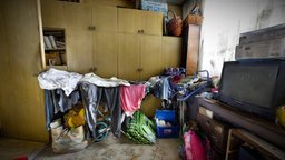 A Cluttered Room. Scan. room, storage, for, toys, concrete, clothes, aquarium, vr, keep, things, drying, character, photogrammetry, scan, house, textured