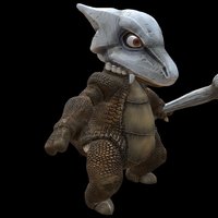Marowak Fan Sculpt pokemon, substancepainter, substance, zbrush