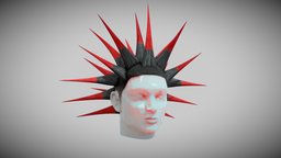 Spiky Hair red, is, avatar, punk, singer, unreal, gta, secondlife, uzi, vert, daz, realistic, engine, dread, celebrity, rage, rap, lil, eternal, hiphop, vrchat, metahuman, streetwear, reallusion, luv, character, unity, blender, pbr, black, fivem, dyed, buzzed, cc4, noai, atake