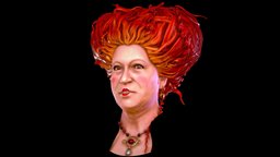 Hocus Pocus dae, face, sculpt, portrait, jewelry, accessories, realistic, head, woman, autodeskmaya, howest, howestdae, hocuspocus, substancepainter, character, witch, bust, zbrush, halloween