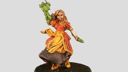 Warlock wizard, skirt, mage, female, magic_user