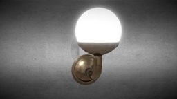Small Wall Light Fixture 3 PBR Options Textures lamp, lantern, architectural, night, luster, furniture, old, streetlight, fixture, interior-design, apparatus, wall-street, old-lamp, wall-light, street-lamp, lighting, city, street, light, environment, wall, exterior-light